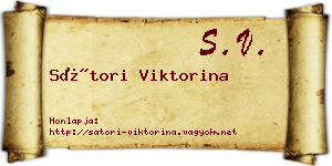 Sátori Viktorina névjegykártya